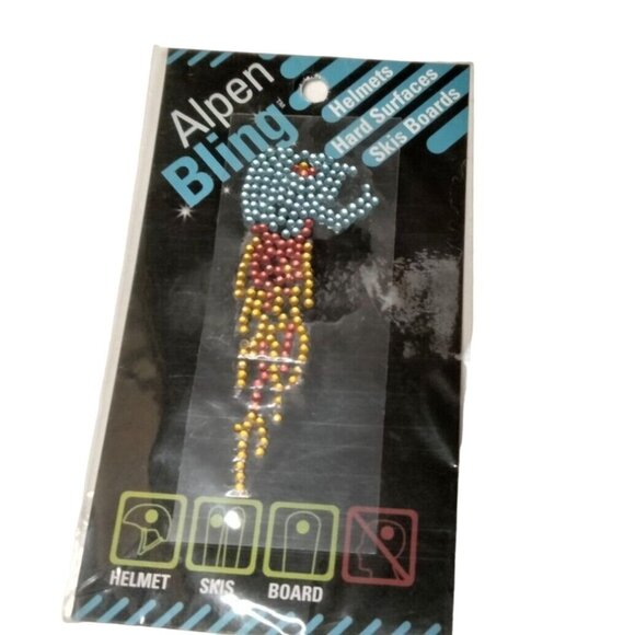 Helmet Skull Flames Rhinestone Sticker Alpen Bling Skis Snowboard Phone - Picture 1 of 4